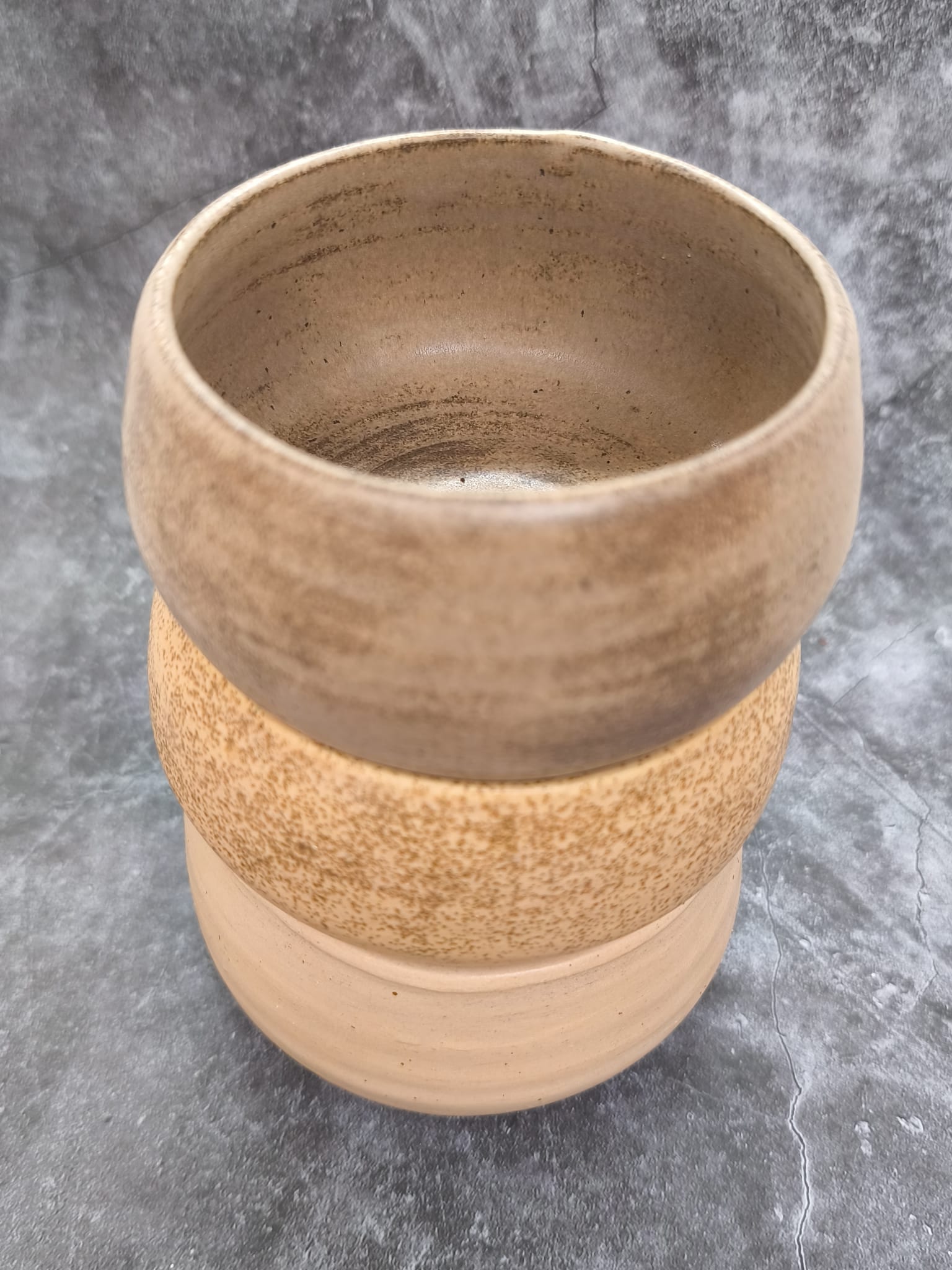 Warm Choco, Speckled Peach Blush & Silky Sand - Set 3 bowls Small - Image 2