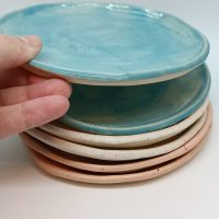 Small plate in blue with speckles - Image 2