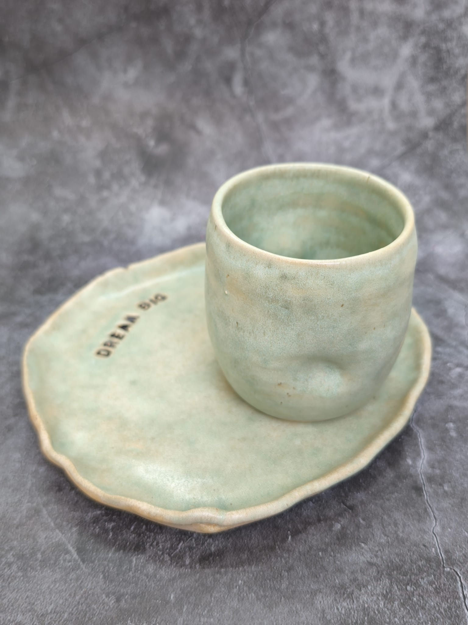 Dream Big Cup & Saucer Set – Mint Whisper - Image 3