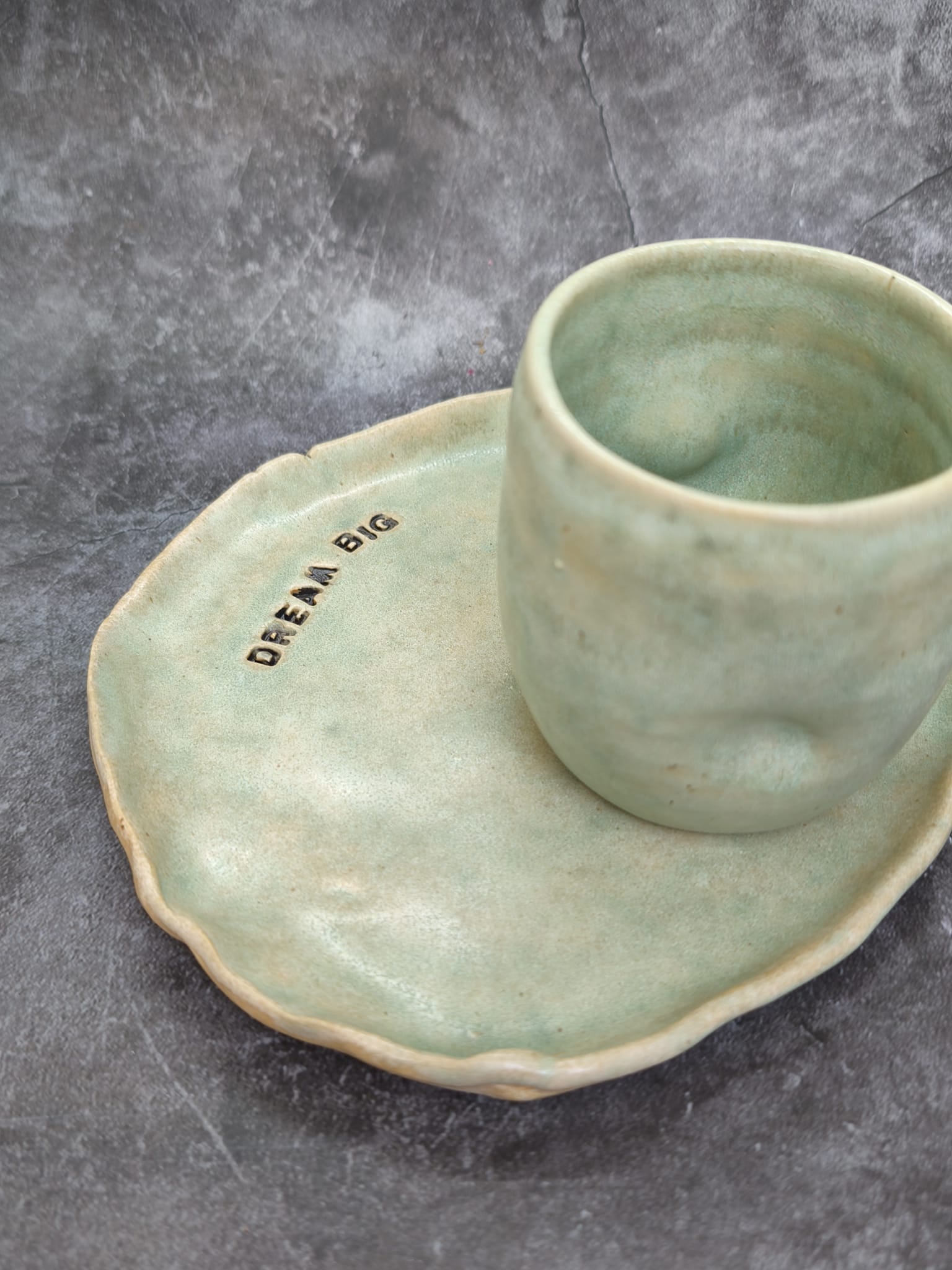 Dream Big Cup & Saucer Set – Mint Whisper - Image 2