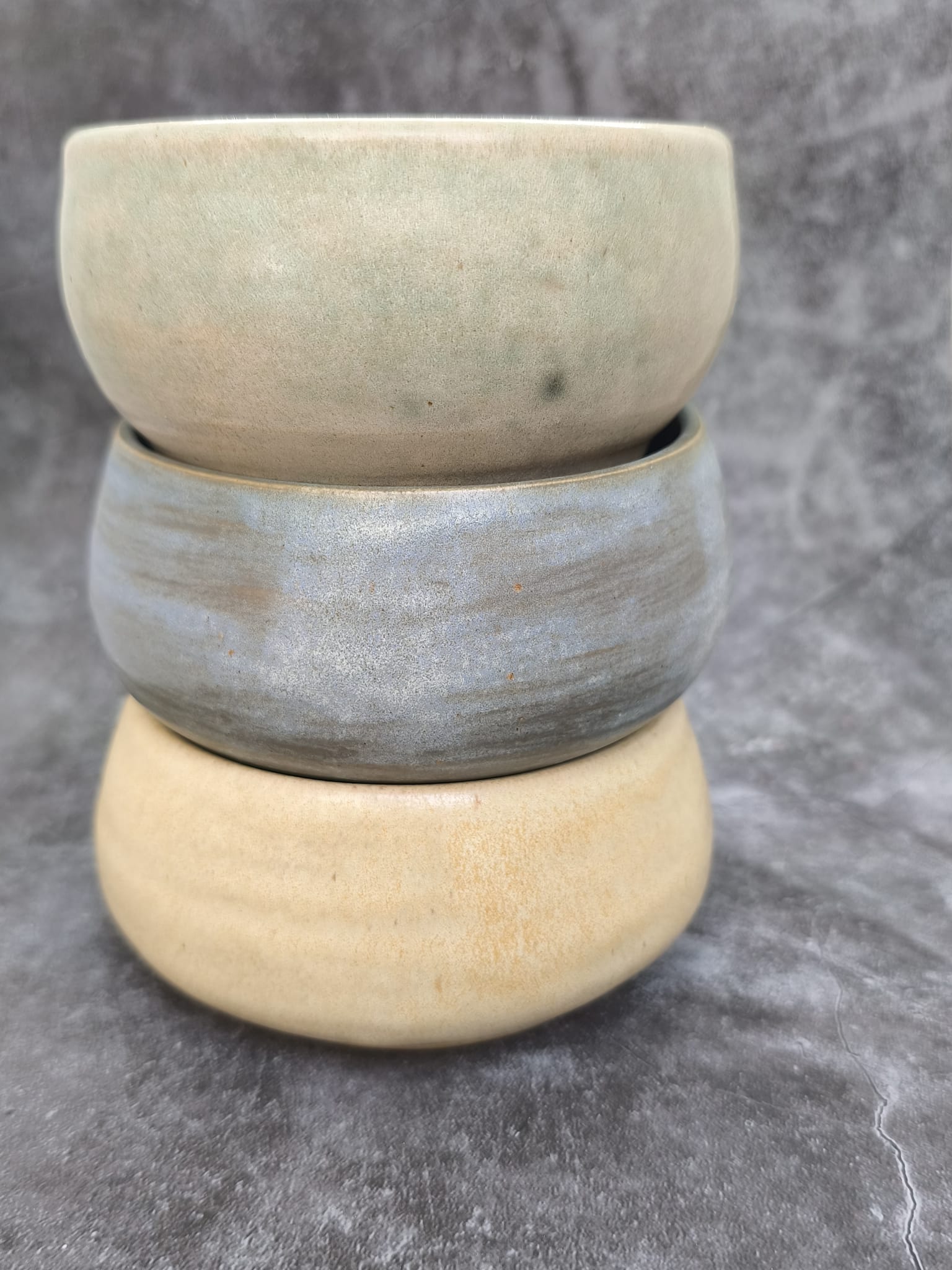 Jade Whisper, Cloud Drift & Silky Sand — Set of 3 Bowls Small - Image 2