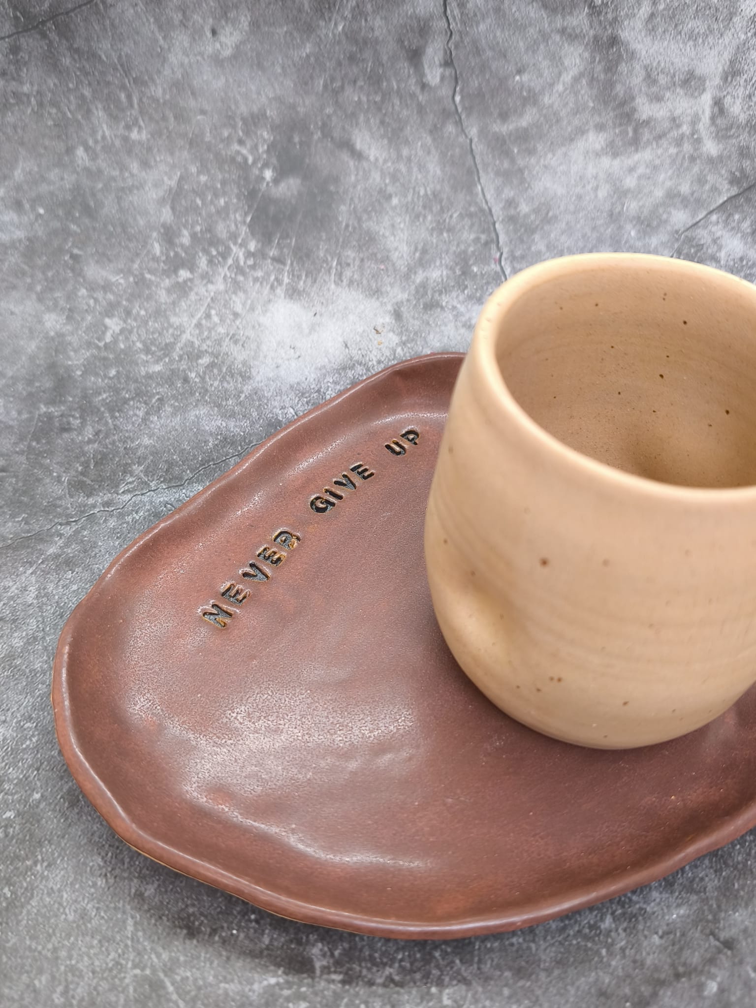 Affirmation Cup & Saucer Set – Dream Big & Never Give Up - Image 5