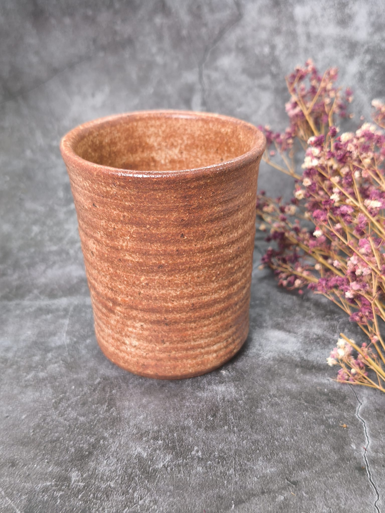 Chai Matte Mug – Handmade Stoneware Cup in Warm Clay Tone - Image 2