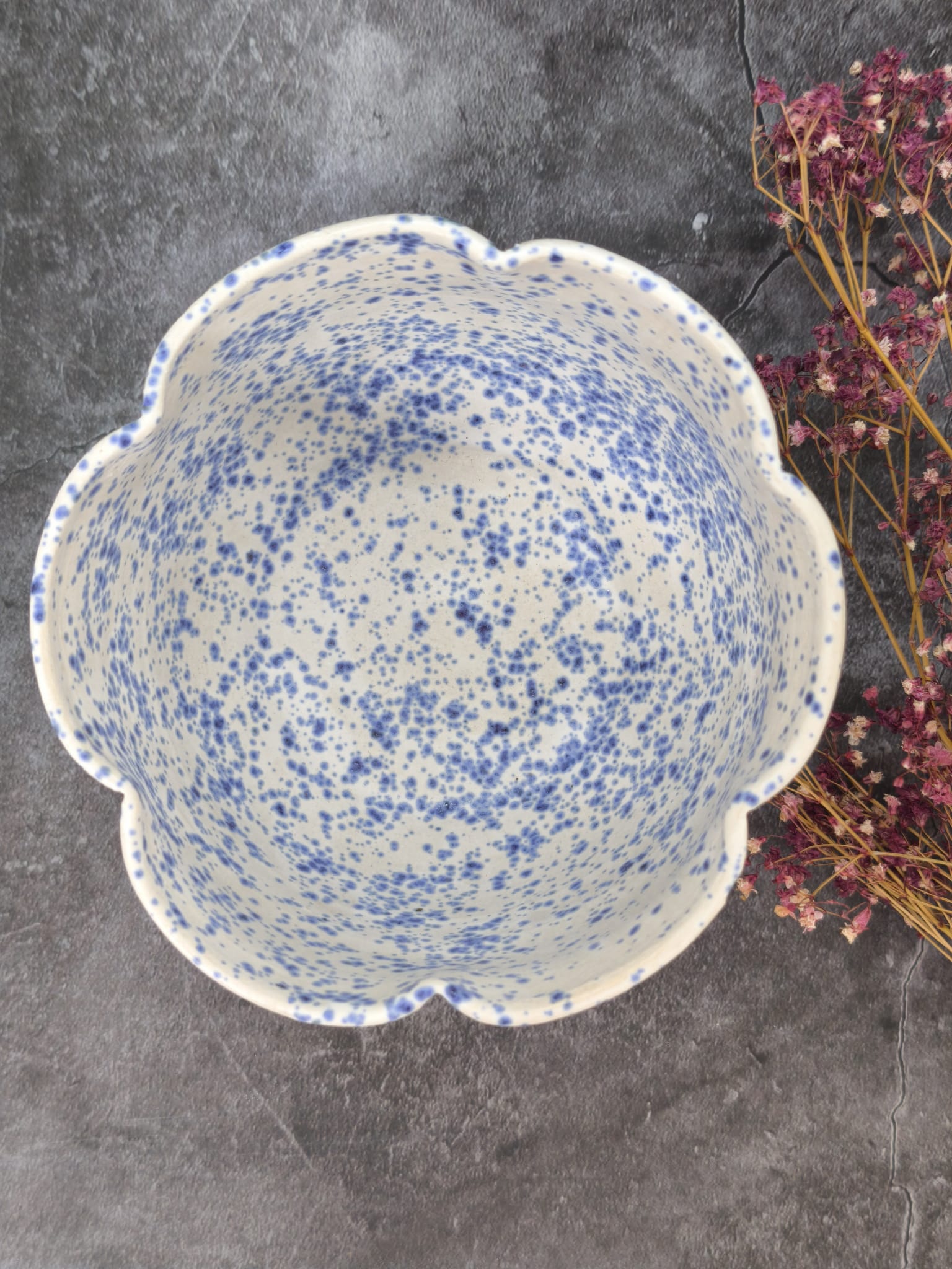 Galaxy Blue Flower Bowl - Image 2