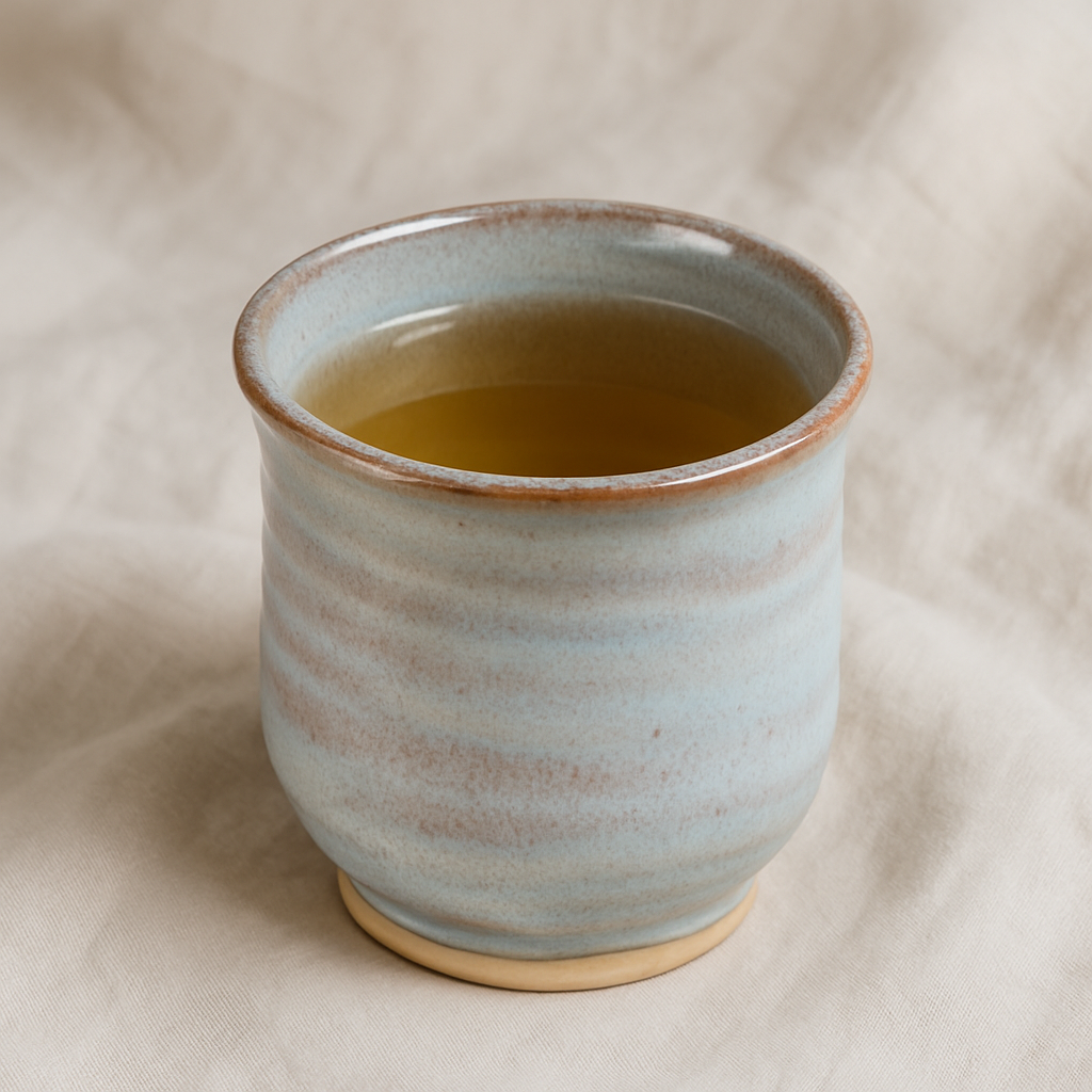 Sky Drift Mug – Handmade Stoneware with Soft Blue Glaze - Image 2